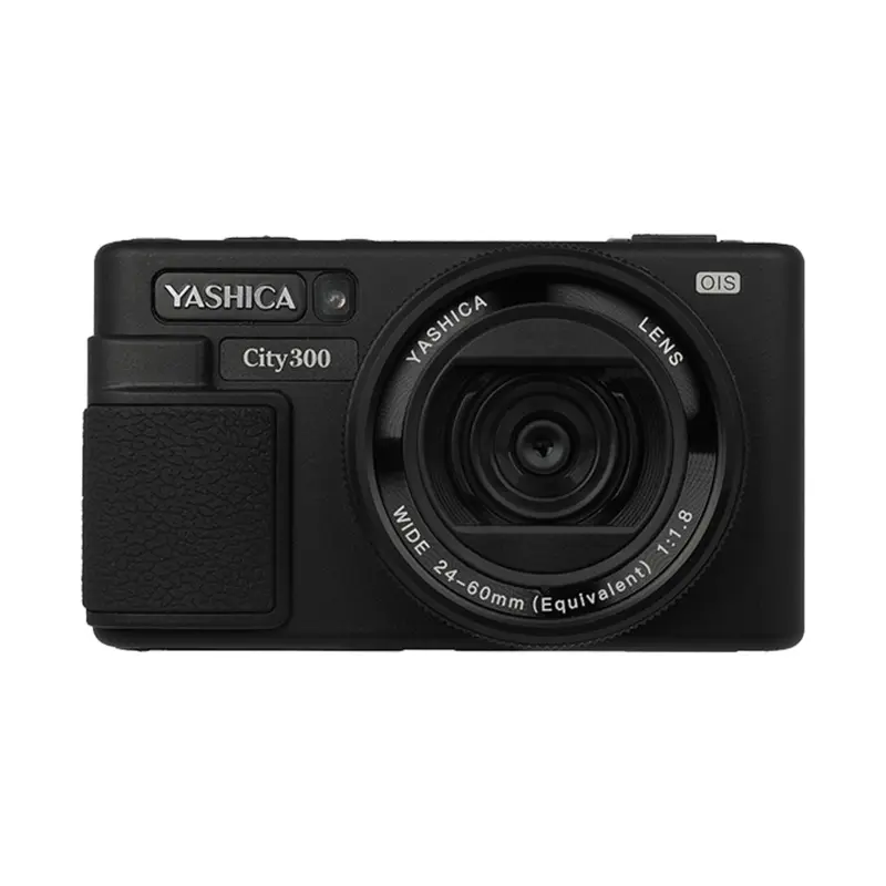 Yashica City 300 Digital Compact Camera with QuickFlash Camera Flash (Black)