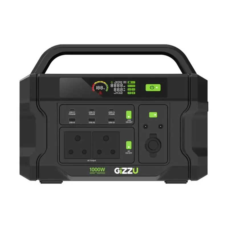 Gizzu Challenger Pro 1000W UPS Fast Charge Portable Power Station