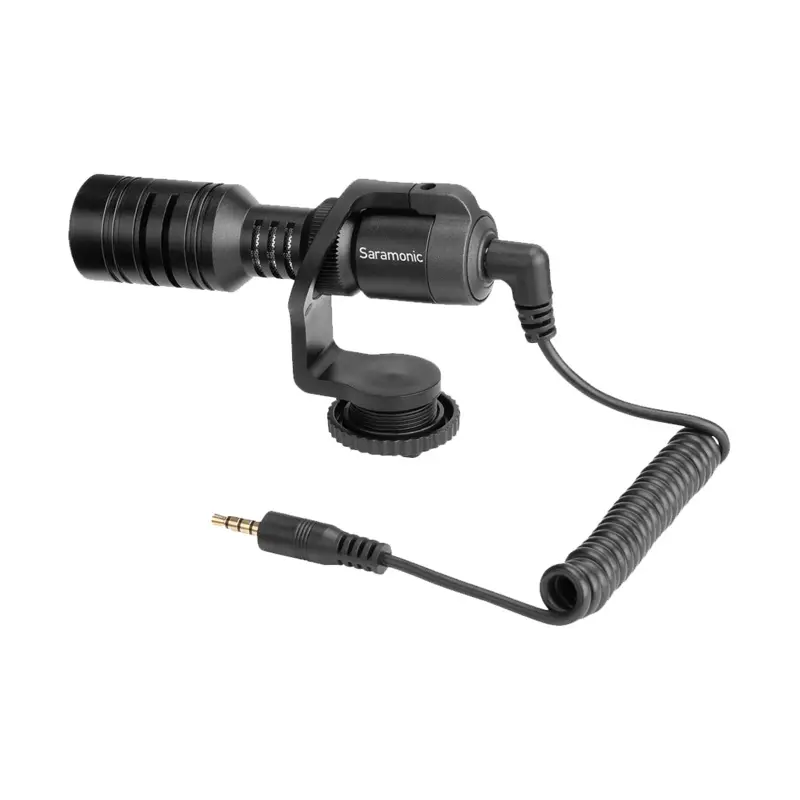 Saramonic Vmic Mini Ultracompact Camera-Mount Shotgun Microphone with Furry