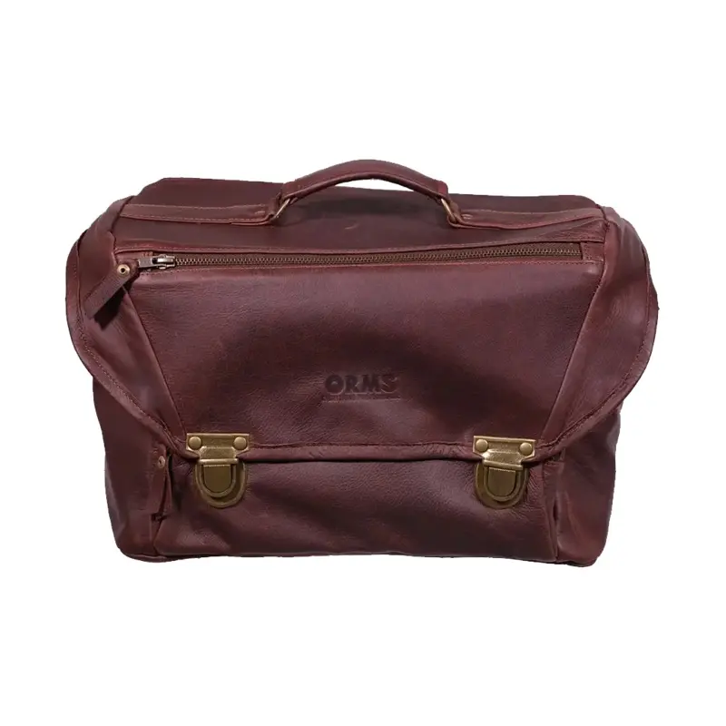 Orms Leather Camera Shoulder Bag (Chocolate, Large)