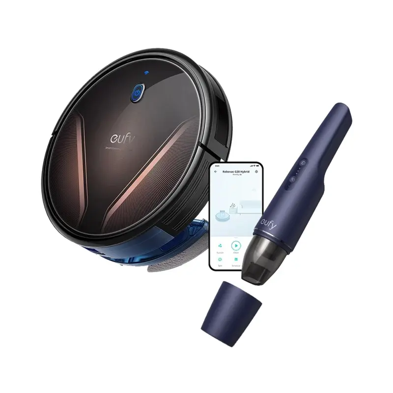Eufy RoboVac G20 Hybrid with Eufy HomeVac H11 Handheld Vacuum Cleaner