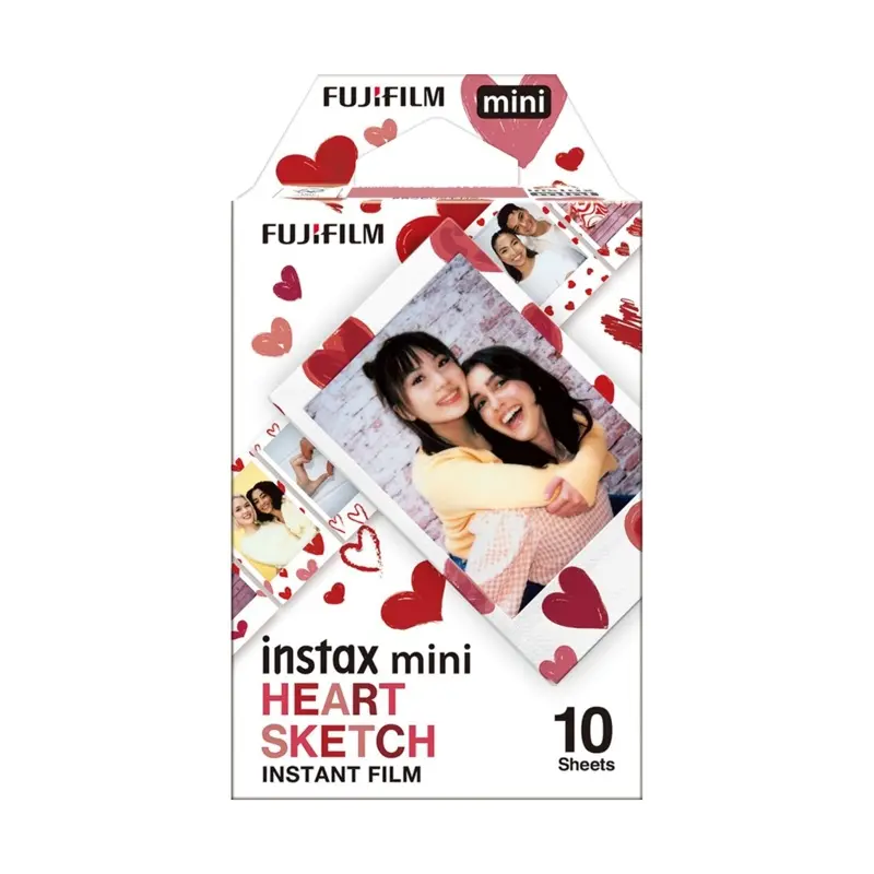 Fujifilm Instax Mini Instant Film - Heart Sketch (10 Shots)