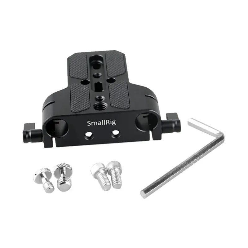 SmallRig Compact Camera Baseplate with 15mm LWS Rod Clamp