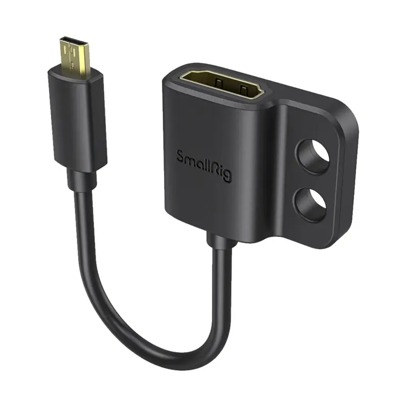 SmallRig Ultra-Slim Female HDMI Type A to Male Micro-HDMI Type D Adapter Cable