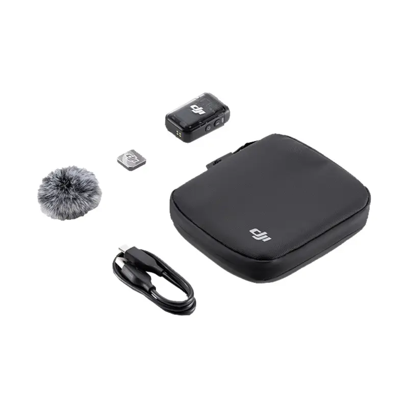 DJI Mic 2 Clip-On Transmitter/Recorder with Built-In Microphone (2.4 GHz, Shadow Black)