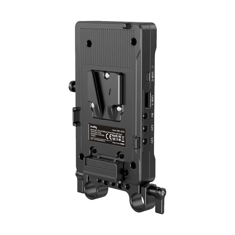SmallRig V-Mount Battery Adapter Plate with Dual 15mm Rod Clamp