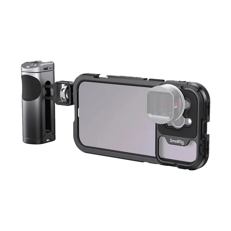 SmallRig Mobile Video Cage Kit with Single Handle for iPhone 14 Pro Max