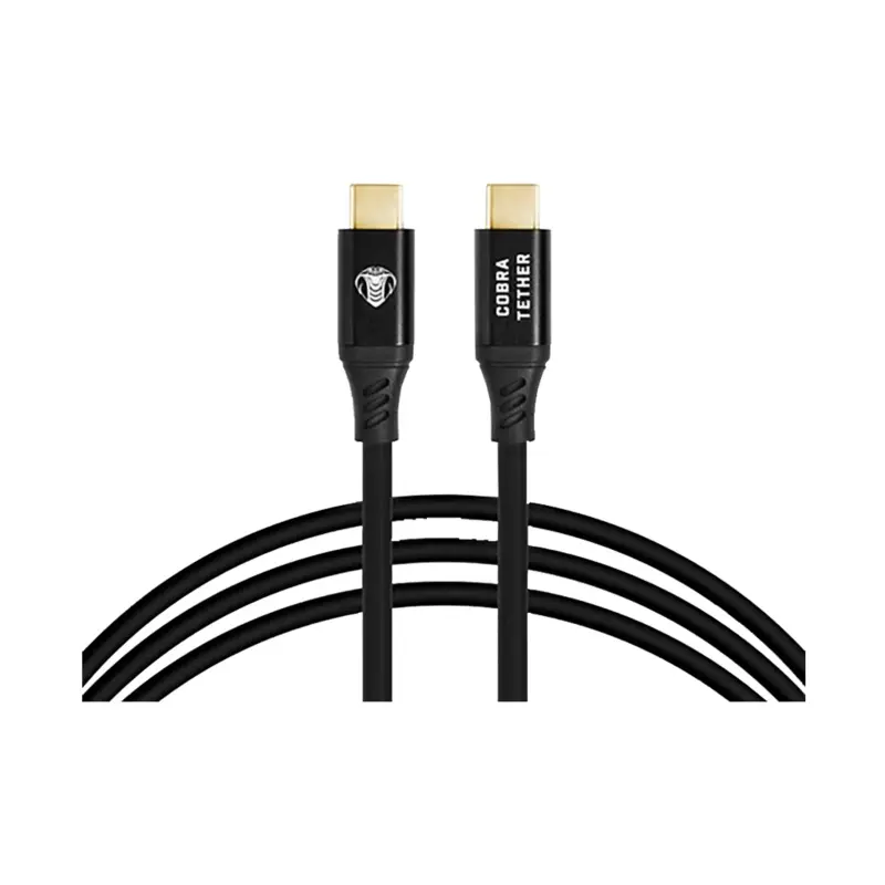 CobraTether Straight USB-C Tether Cable (10m, Black)