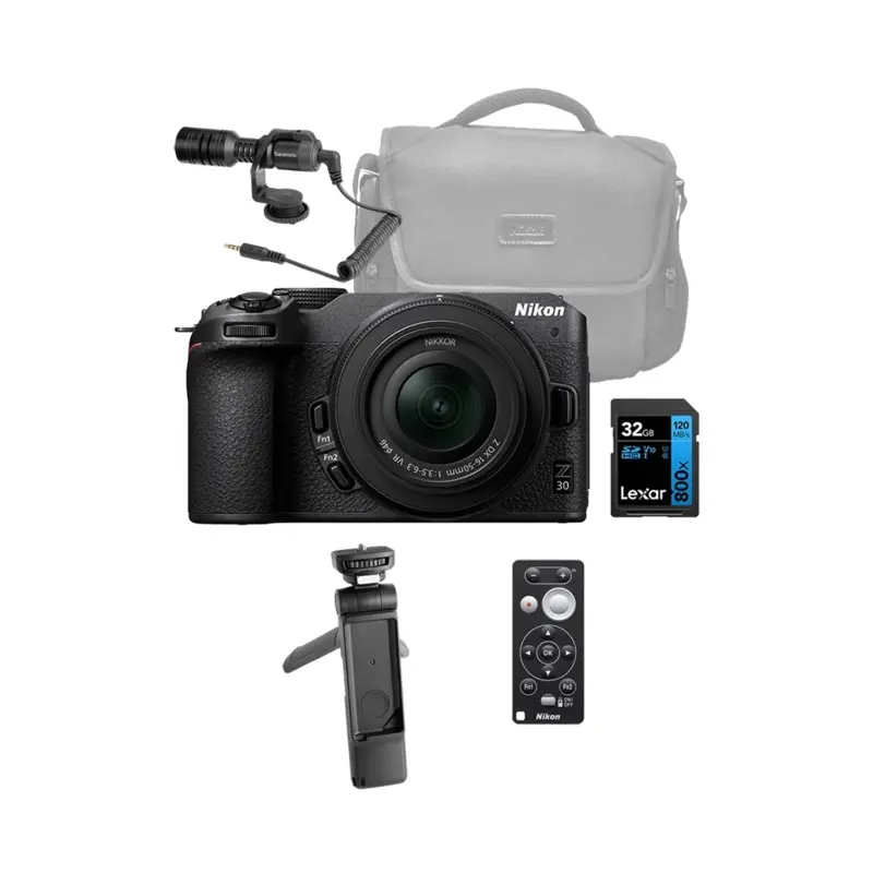 Nikon Z30 Mirrorless Camera Body with 16-50mm f3.5-6.3 Lens Streaming Kit