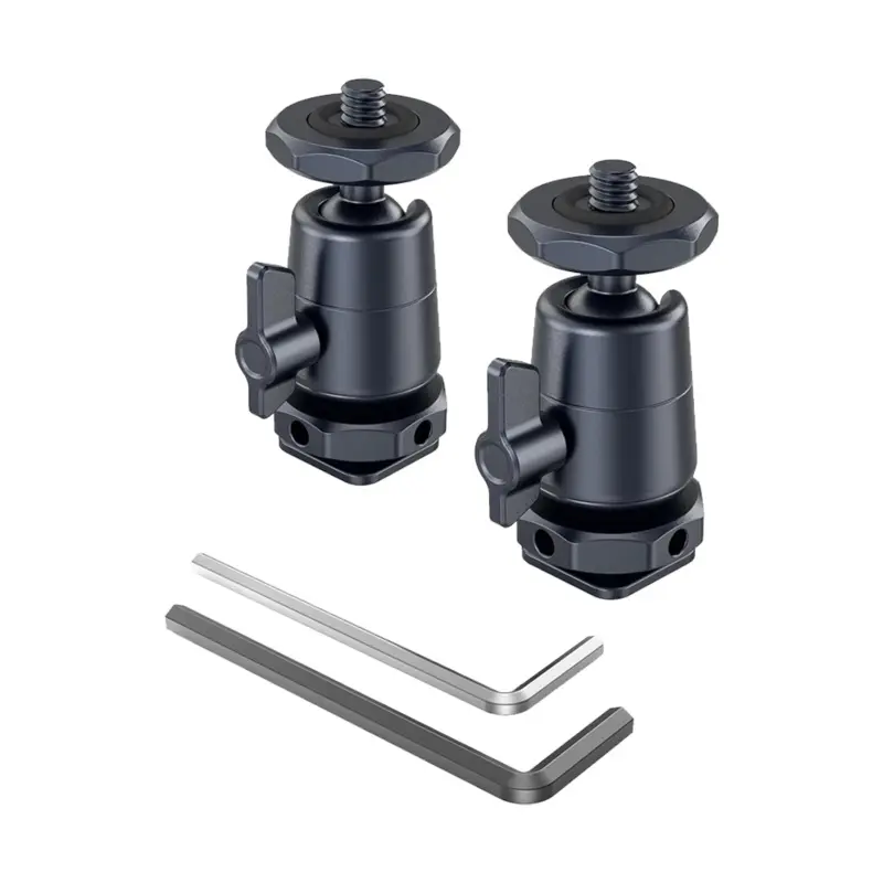 SmallRig 2948B Mini Ball-Head Mounting Support with Removable Cold Shoe (2-Pack)