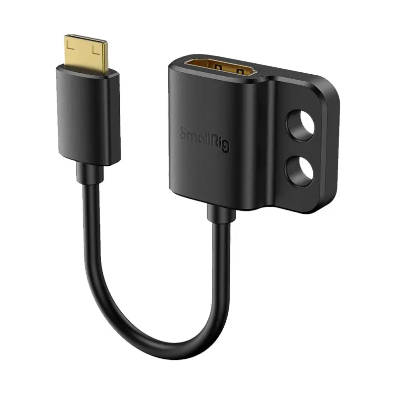 SmallRig Ultra-Slim Female HDMI Type A to Male Mini-HDMI Type C Adapter Cable