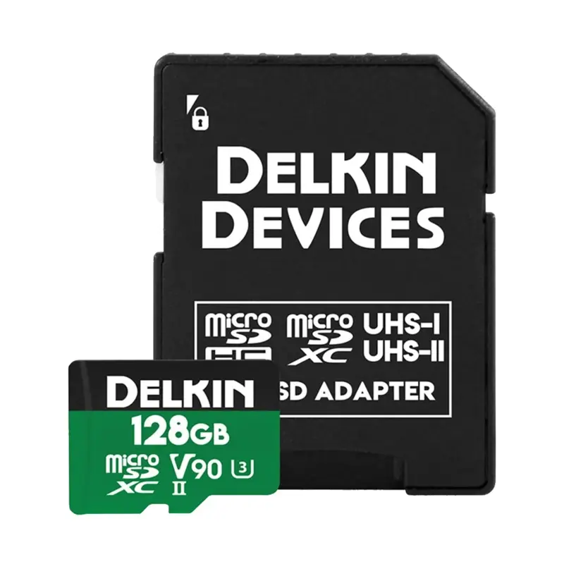 Delkin Devices 128GB POWER UHS-II microSDXC Memory Card with microSD Adapter