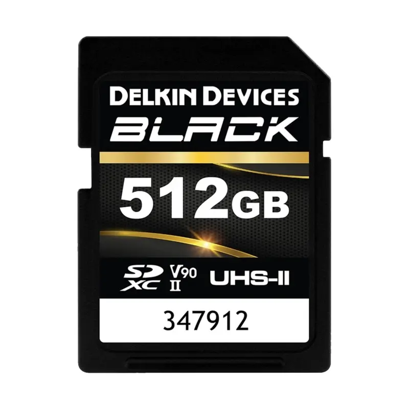 Delkin Devices 512GB BLACK UHS-II SDXC (300MB/s) Memory Card