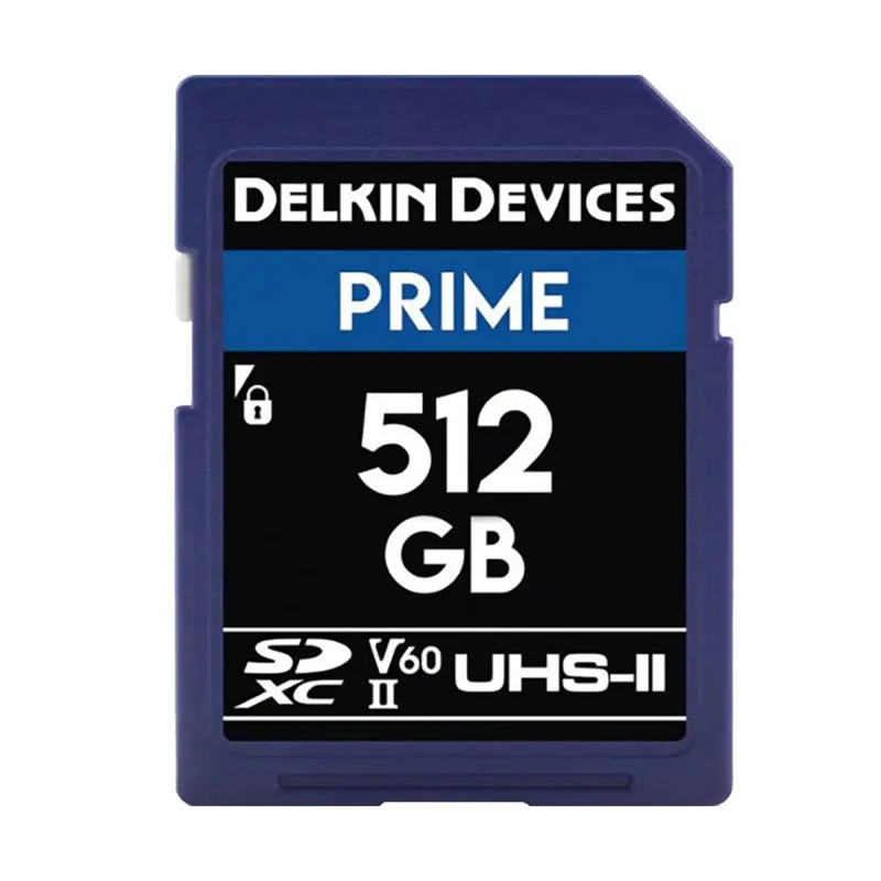 Delkin Devices 512GB Prime UHS-II SDXC (280MB/s) Memory Card