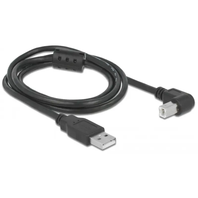 Pegasus Astro Pack of 2 Cables - USB 2.0 A Male to USB 2.0 B Male Angled - 1M Black