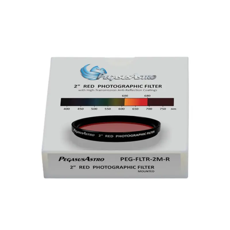 Pegasus Astro Red Photographic Filter - 2" Mounted