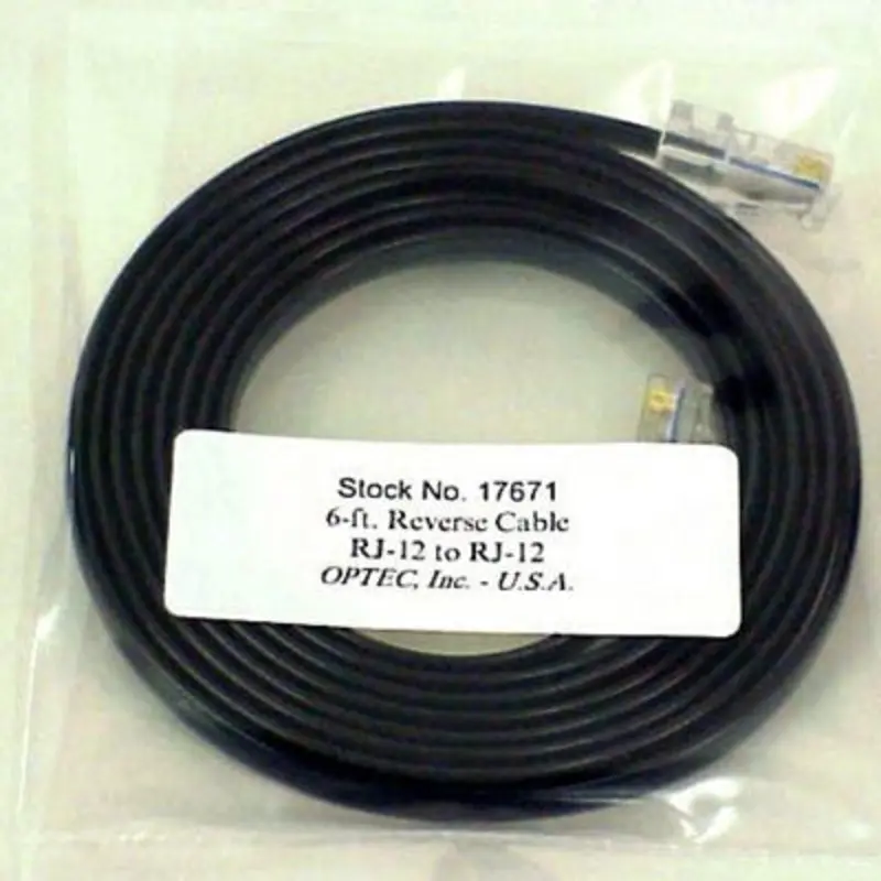 Optec RJ-12 Reverse Cable - 6'