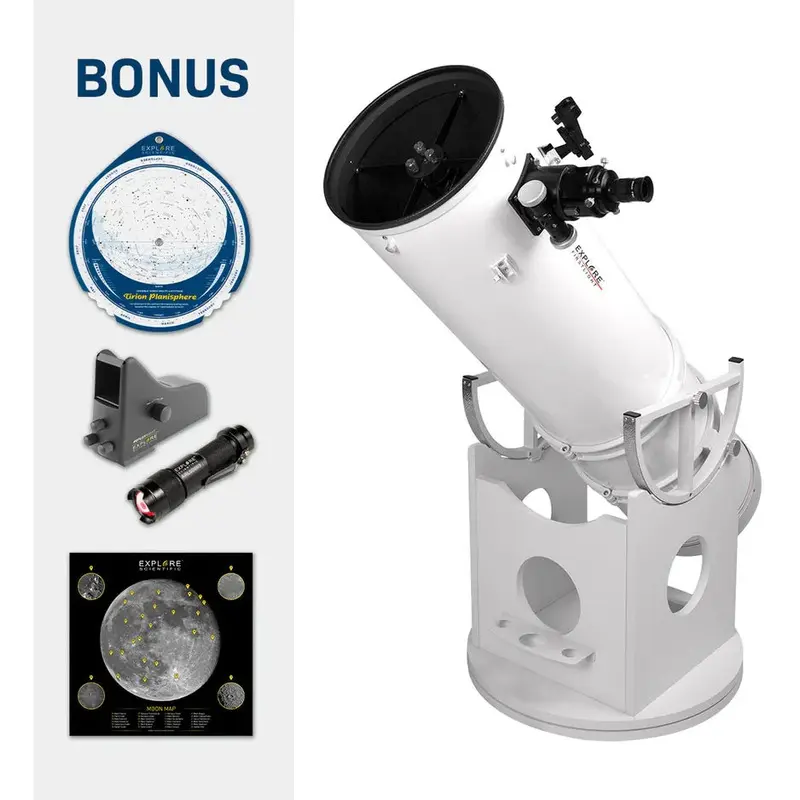 Explore Scientific FirstLight Dobsonian Telescope Package - 8"