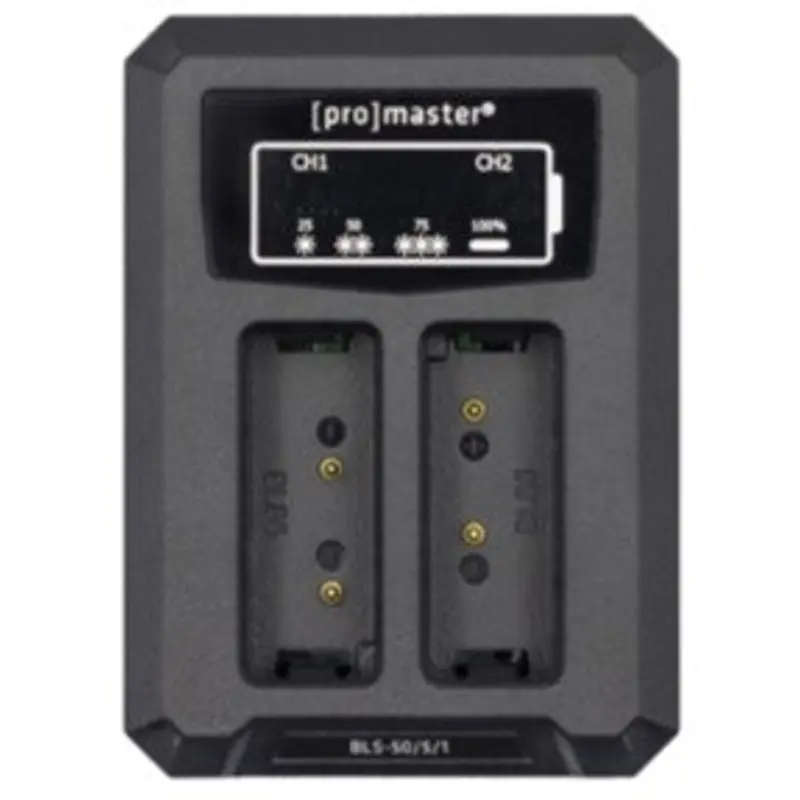 Promaster Dually Charger - USB for OM System BLS50