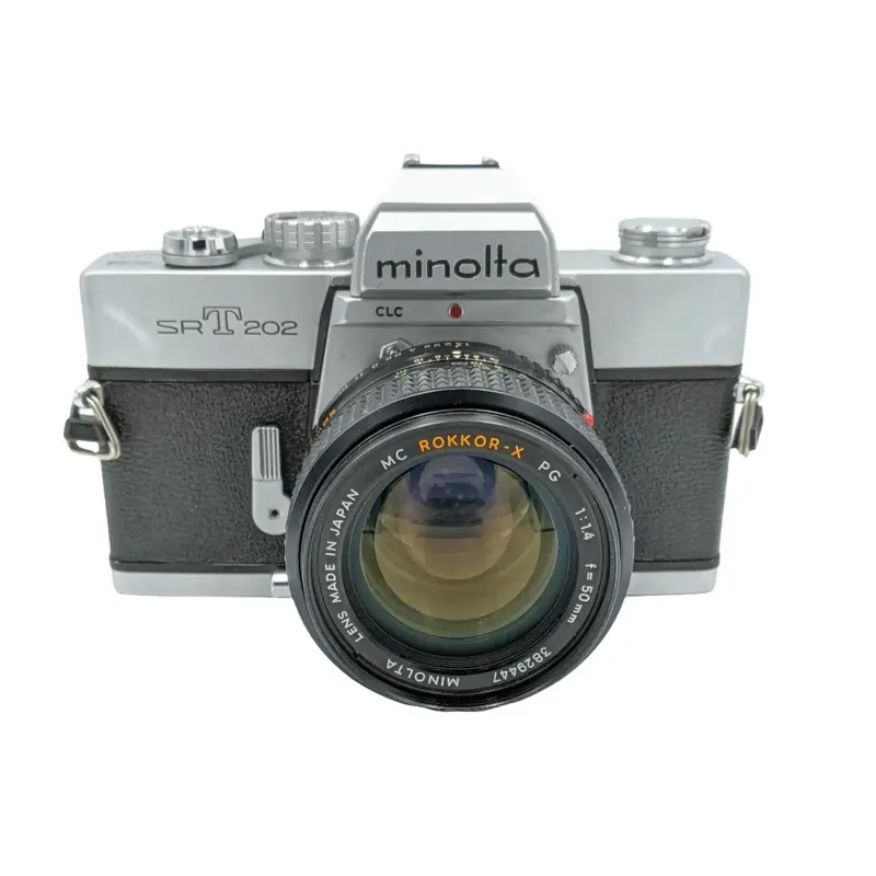 Used Minolta SRT 202 w/ 50mm f1.4 Manual Film Camera