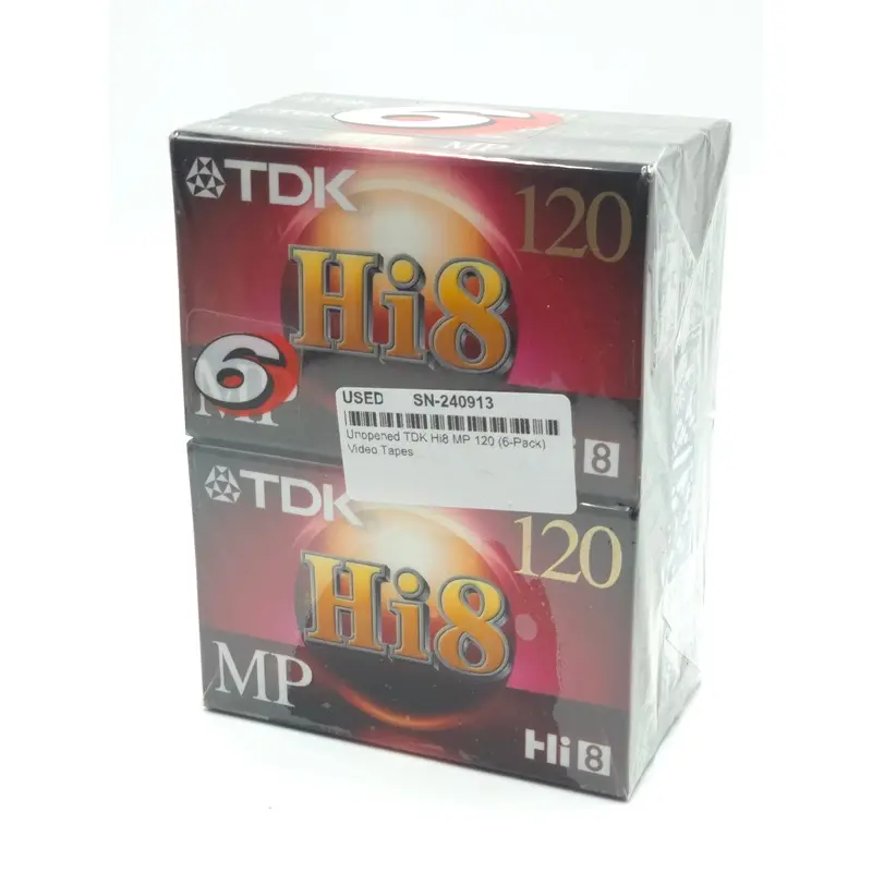 Unopened TDK Hi8 MP 120 (6-Pack) Video Tapes