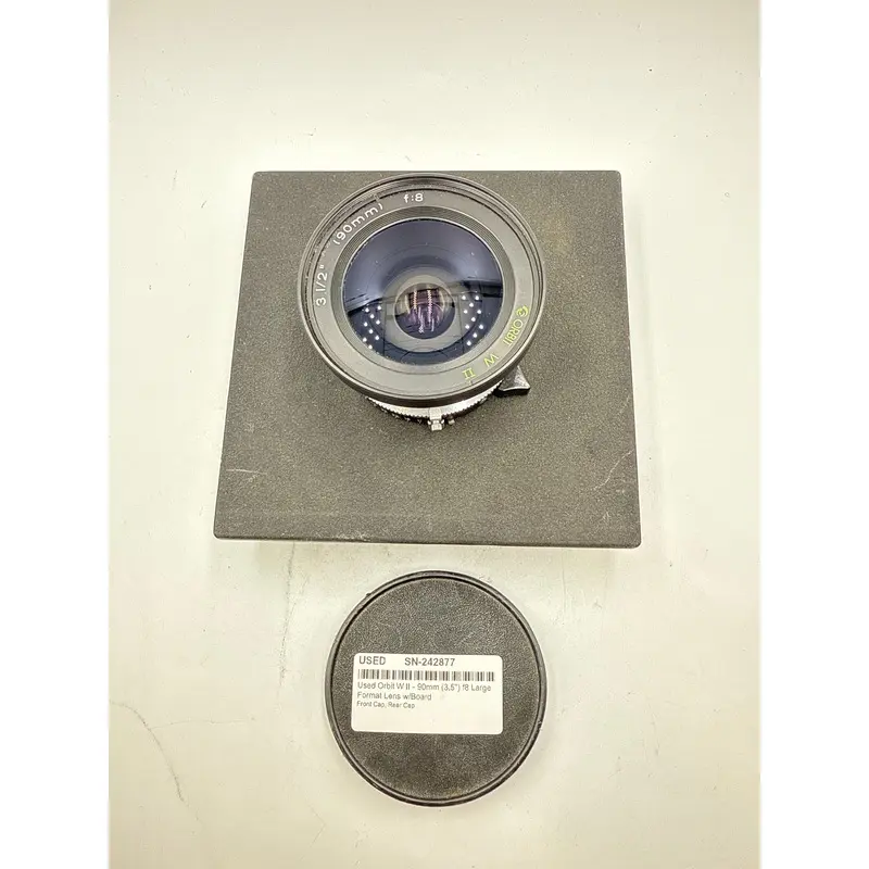 Used Orbit W II - 90mm (3.5") f8 Large Format Lens w/Board