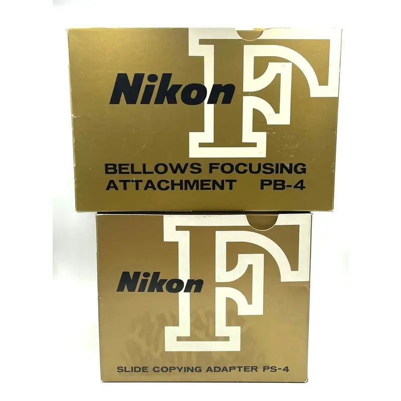 Nikon Slide Copying Adapter PS-4 & Nikon Bellows Focusing Attachment PB-4 *MINT* (0049)