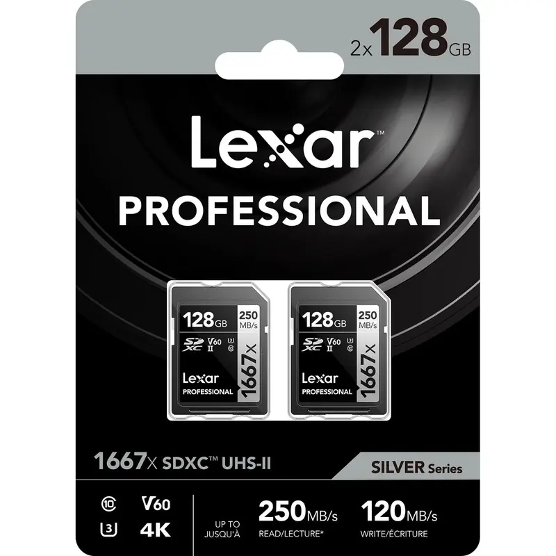Lexar Pro SDXC 1667x UHS-II 128GB 2-Pack
