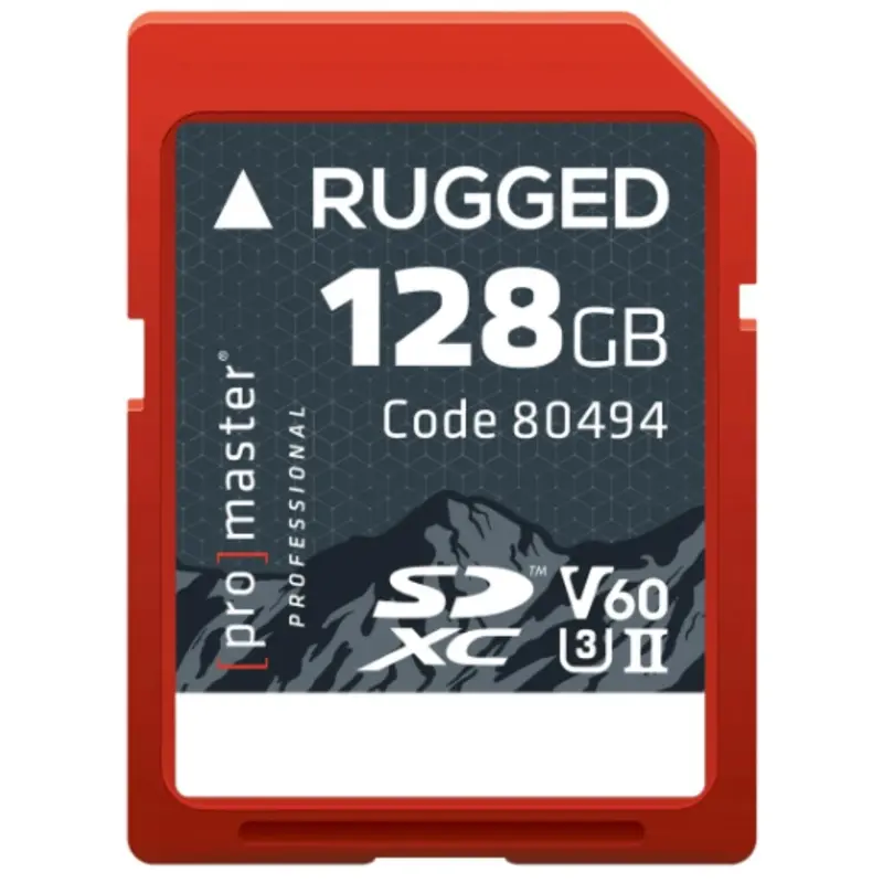 Promaster 80494 SDXC 128GB Rugged UHS-II V60 Memory Card
