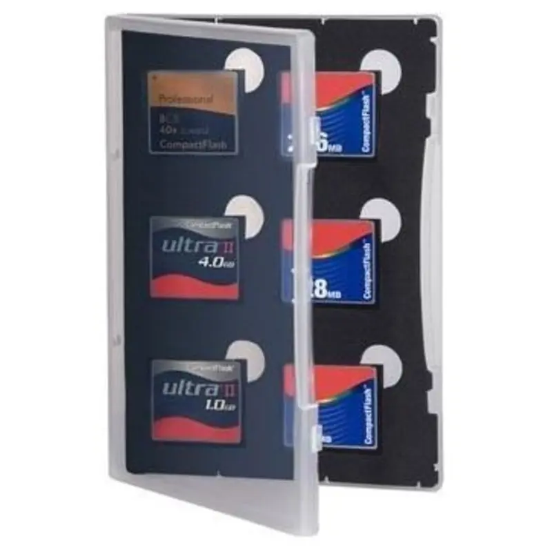 Gepe Card Safe Store - for Six CF  Flash Cards(Clear)