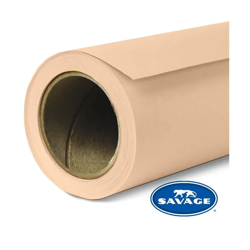Savage 107" x 36' #25 Beige Seamless Background Paper