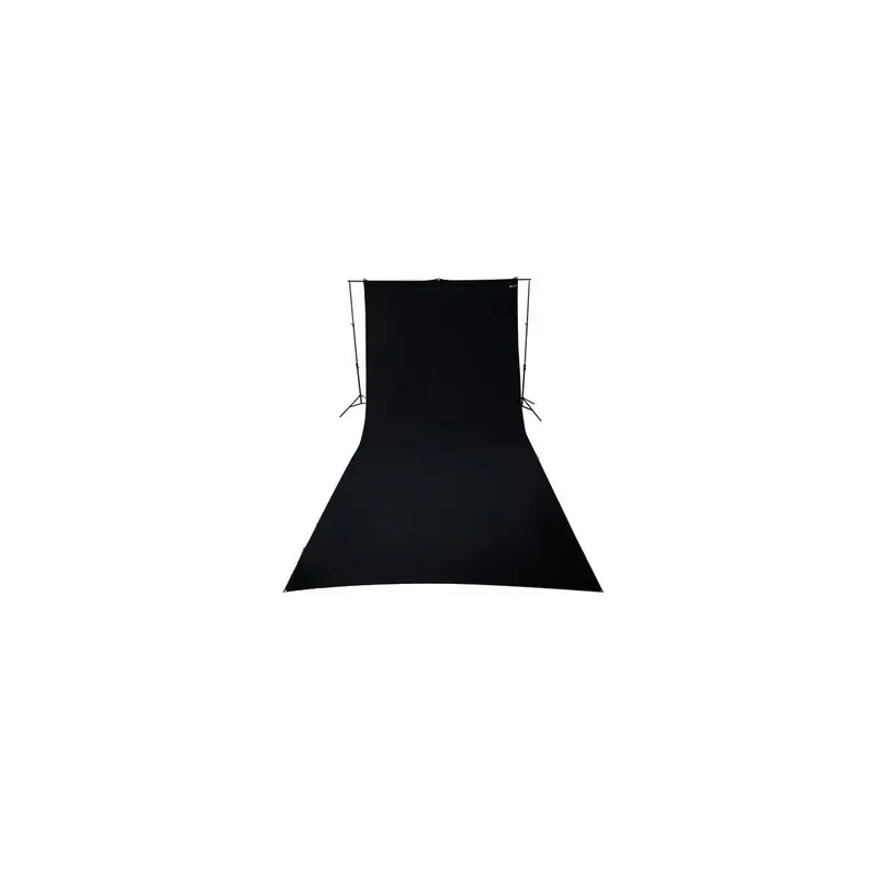 Westcott 138 9 x 20' Wrinkle-Resistant Cotton Backdrop (Rich Black)
