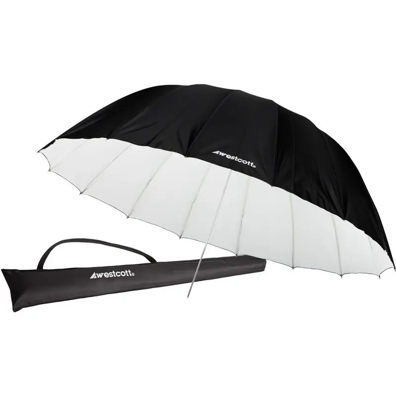 Westcott 4634 7' Parabolic Umbrella  (White / Black)