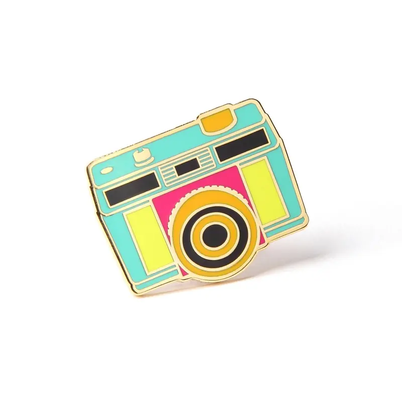 Photogenic Supply Neon Camera Pin / Gold