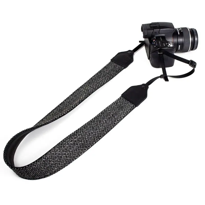 Perri's Leathers Ltd. 2" Wool Camera Strap (Gray/White Herringbone)