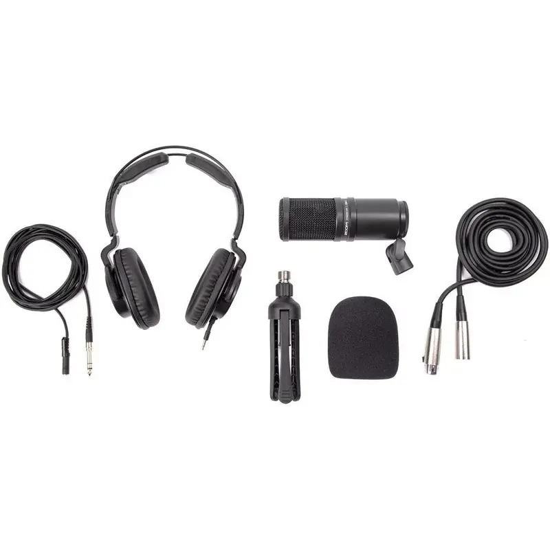 Zoom ZDM-1 Podcast Mic Pack with Headphones, Windscreen, XLR, and Tabletop Stand