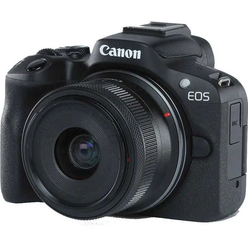 Canon EOS R50 Mirrorless Camera with RF-S 18-45mm F4.5-6.3 IS STM Lens (Black)