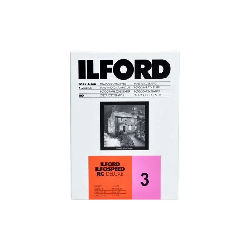 Ilford ILFOSPEED RC DeLuxe Paper (1M Glossy, Grade 3, 5 x 7", 100 Sheets)