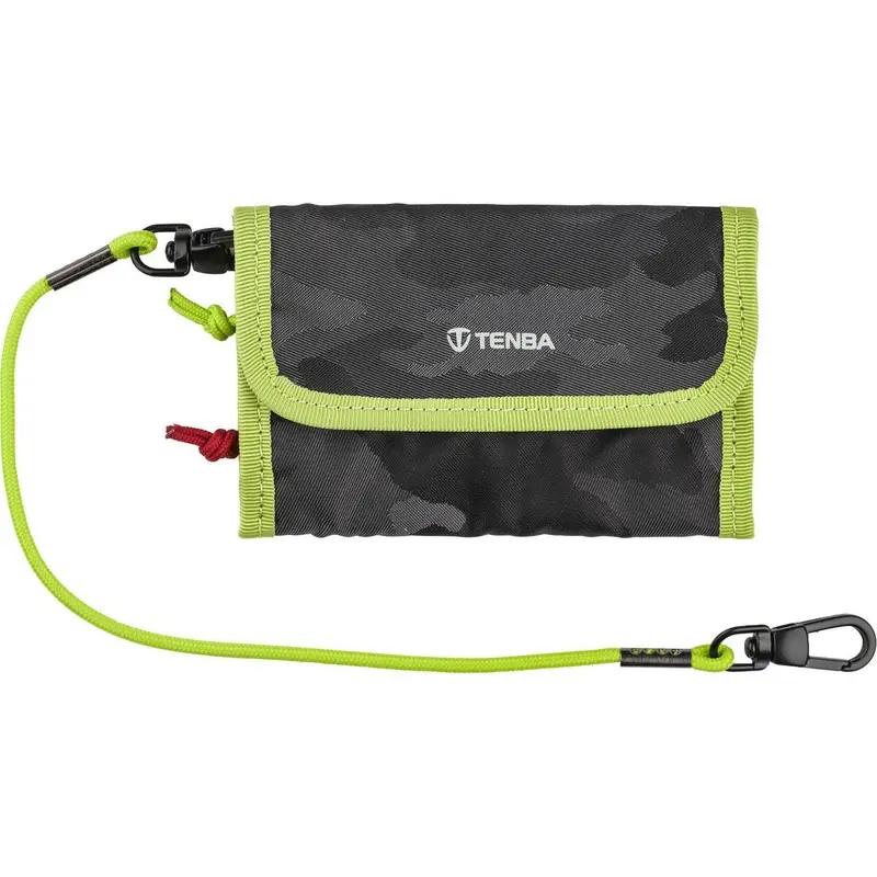 Tenba Tools Reload Universal Card Wallet (Black Camouflage/Lime)