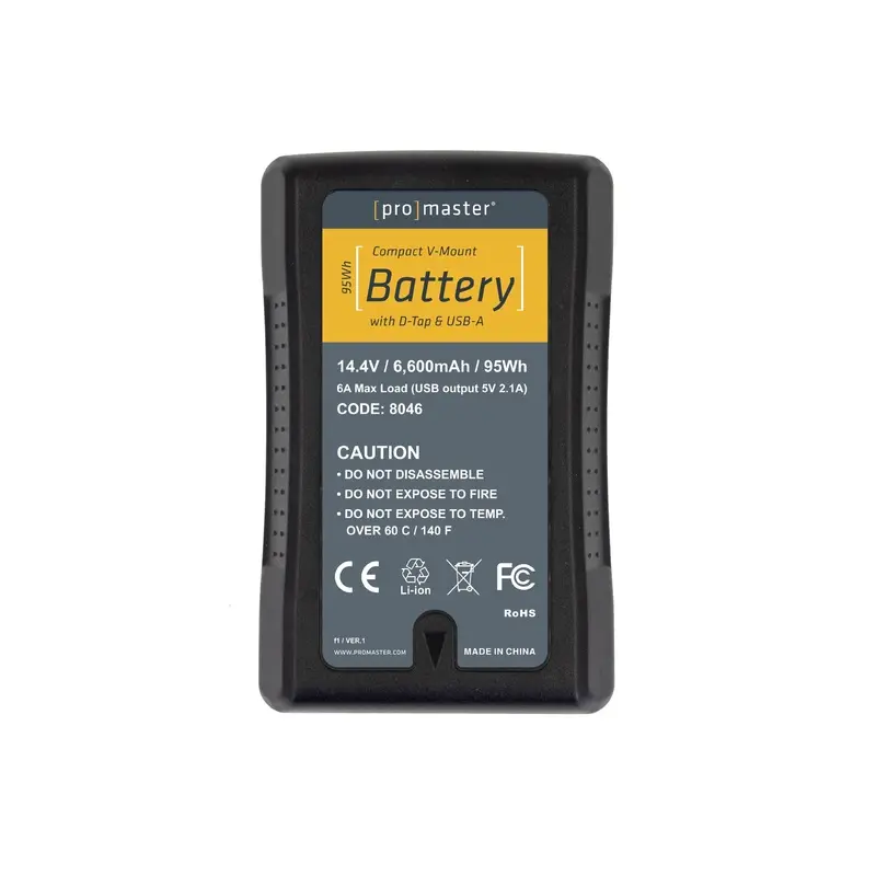 Promaster 8046 Compact V-Mount Battery Kit 95Wh with D-Tap & USB-A