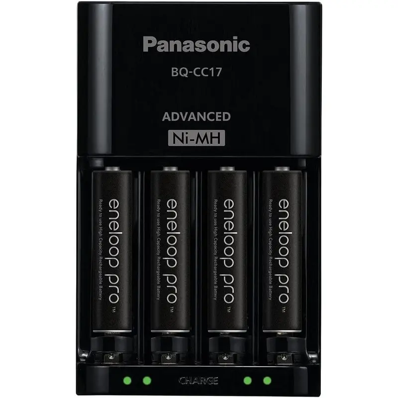 Panasonic eneloop Pro Rechargeable AA Ni-MH Batteries with Charger (2550mAh, 4-Pack)
