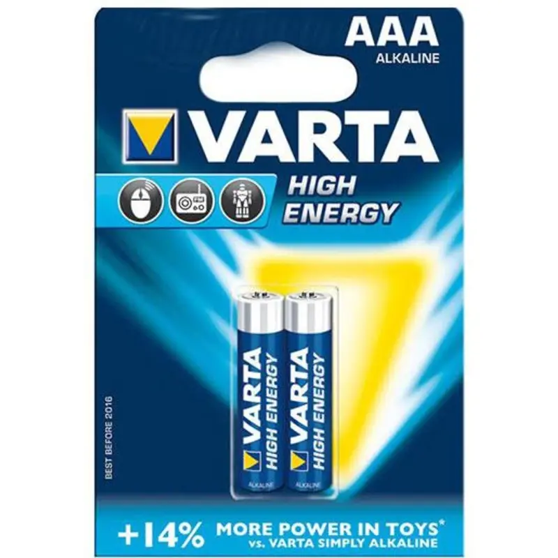 Varta AAA High Energy 2pk Batteries