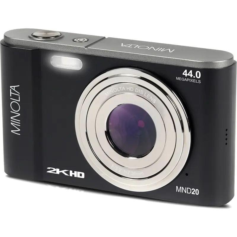 MINOLTA MND20 44 MP / 2.7K Ultra HD Digital Camera (Black)