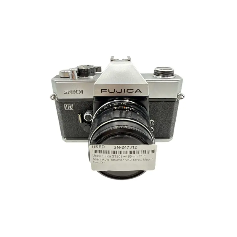 Used Fujica ST801 w/ 55mm F1.8 Asahi Auto-Takumar M42 Screw Mount