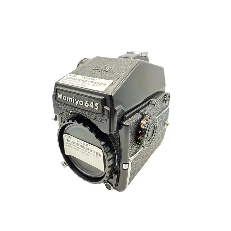 Used Mamiya 645 1000s w/ 220 Film Carrier, Waist Level Finder