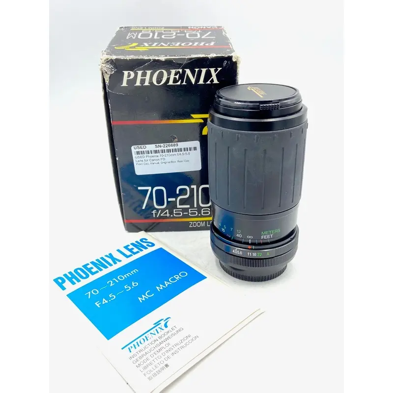 USED Phoenix 70-210mm f/4.5-5.6 Lens for Canon FD