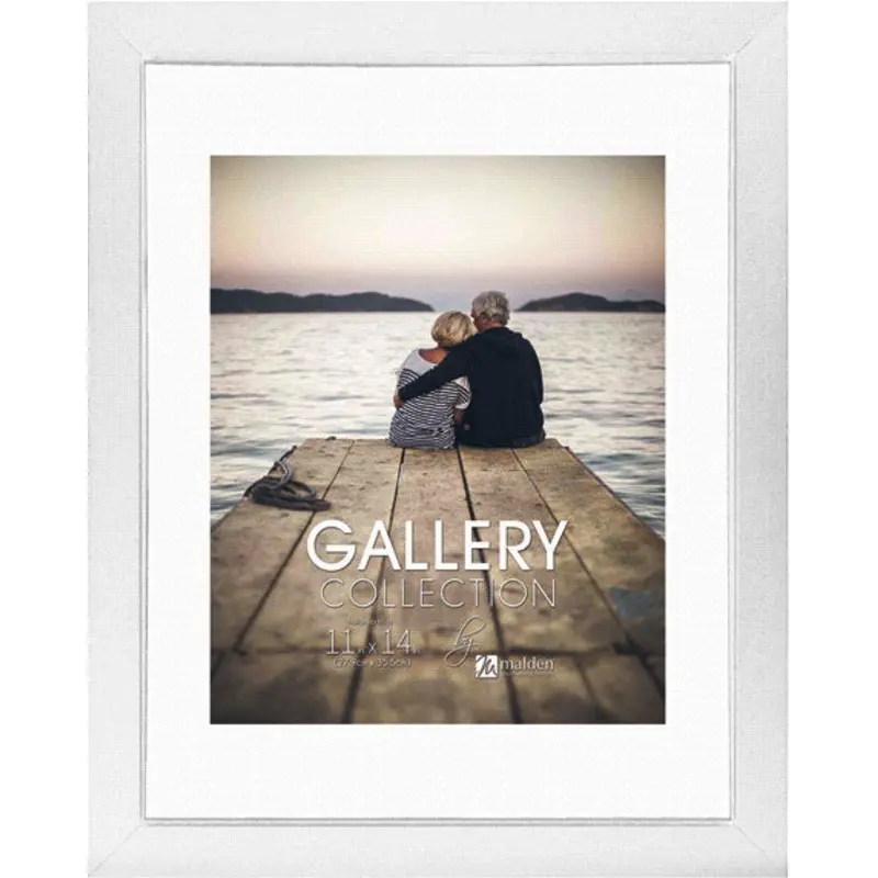 Malden 1166-08 8x10/11x14 Gallery White Frame