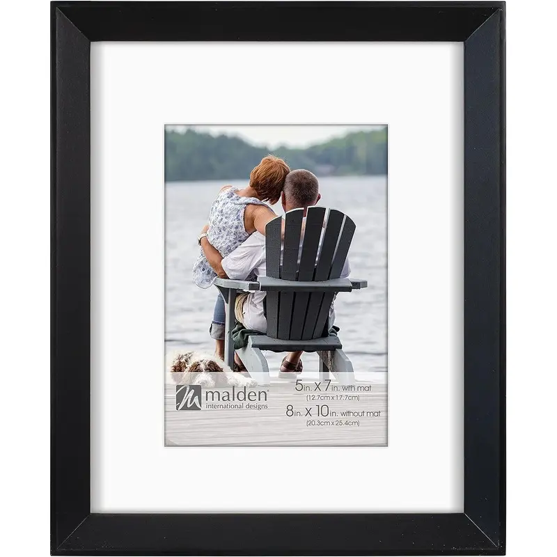 Malden 2407-57 5x7 8x10 Black Wedge Frame