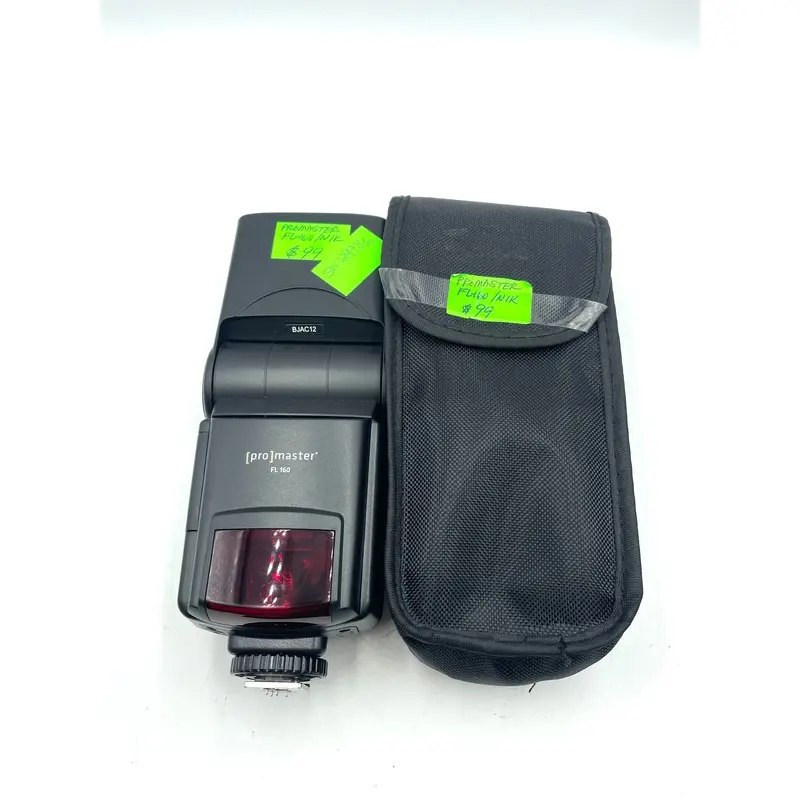 Used Promaster FL160 flash for NIKON w/ case