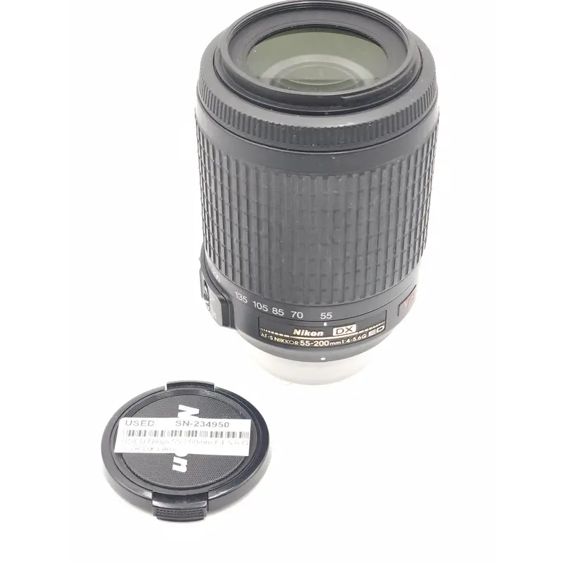 USED Nikon 55-200mm F4-5.6 G AF-S VR DX Lens